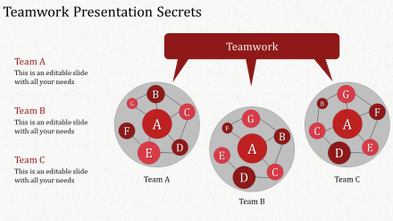 Amazing Teamwork Presentation Template Slide Design
