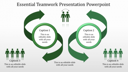Attractive Teamwork Presentation PowerPoint Designs