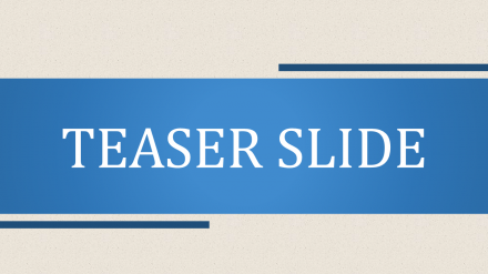 Editable Teaser Slide PowerPoint With Single Nodes