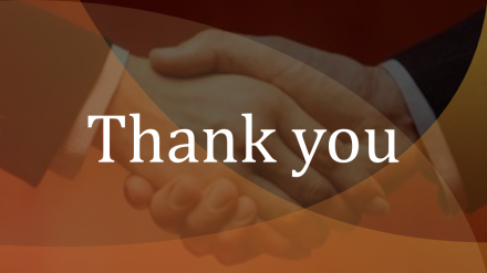 Abstract Thank You PPT Template For Presentation- Handshake