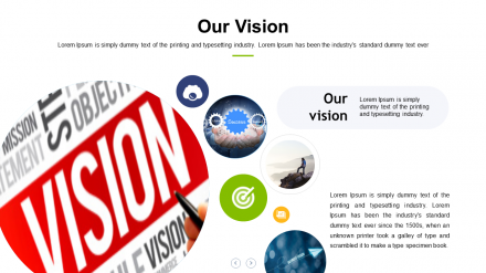 Our Predesigned Company Vision Presentation Template