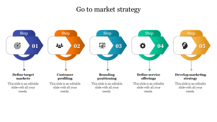 Go To Market Strategy PowerPoint Template - Arrow Design