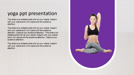 Creative Yoga PPT Presentation Slide Template Designs