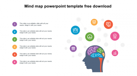 Best Mind Map PowerPoint Template Free Download Slides