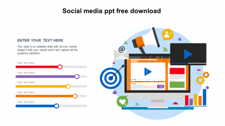 Multicolor Social Media PPT Free Download Design