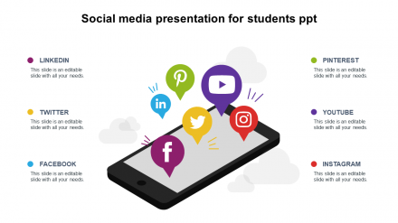 Social Media Presentation For Students PPT Design