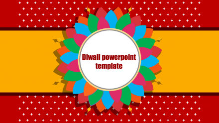 Beautiful Diwali PowerPoint Template With Rangoli Design