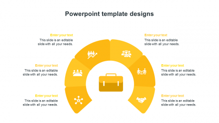 Free - Stunning PowerPoint Template Designs-Six Node