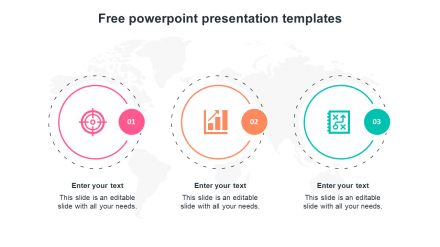 Free PowerPoint Presentation Templates-Three Node Slide