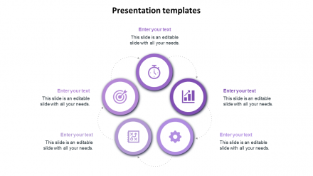 Free - Awesome Presentation Templates With Five Nodes Slides