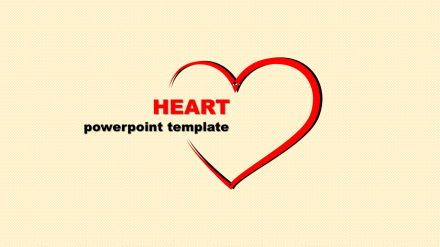 Simple Valentine Heart PowerPoint Template PPT