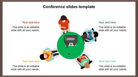 Attractive Conference Slides Template For Team Meeting