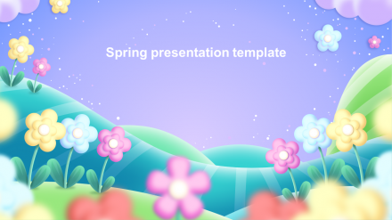 Stunning & Simple Spring Presentation Template For Kids