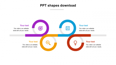 Multicolor PPT Shapes Download Slide Template