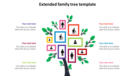 Amazing Extended Family Tree Template Slide Design