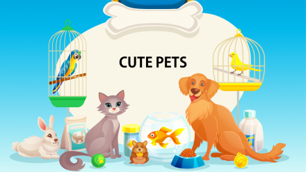 Innovative Cute Pets Slide Template Presentation