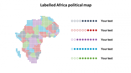 Multicolor Labeled Africa Political Map Slide Template