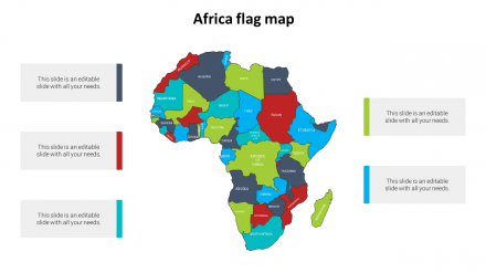 Get Africa Flag Map PowerPoint Template Presentation
