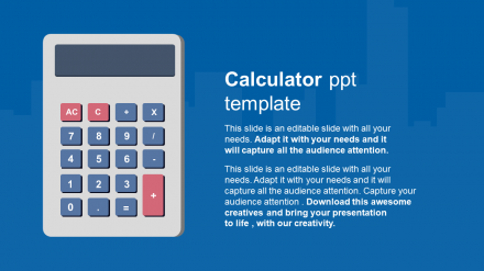 Free - Our Predesigned Calculator PowerPoint Template Free