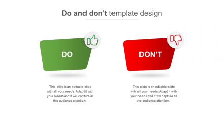 Do And Don't Template Design Model Slides Presentation