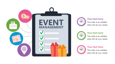 Plan Of Event Management Slide Template For Presentation
