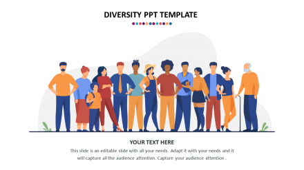 Attractive Diversity PPT Template Presentation Slide