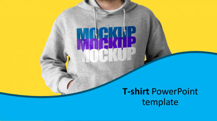 T-Shirt PowerPoint Template With Colorful Background