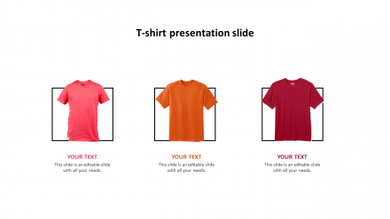 Affordable T-shirt Presentation Slide Template Design
