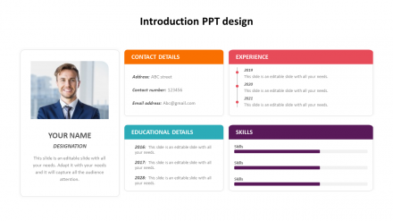 Editable Introduction PPT Design Presentation Template