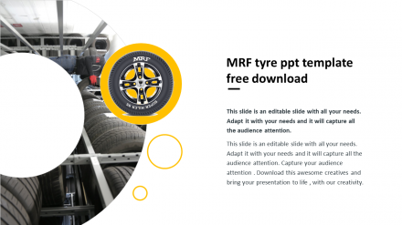 MRF Tyres PPT Template Free Download Slide