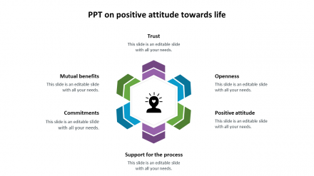 PPT On Positive Attitude Towards Life Slide Design