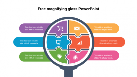 Free Magnifying Glass PowerPoint Template For Business