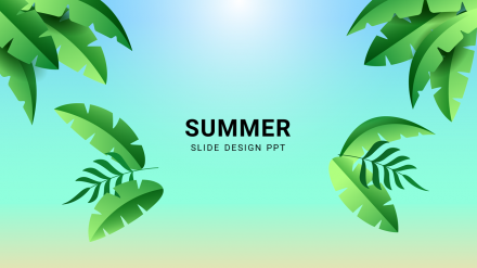 Attractive Summer Slide Design PPT Template Presentation