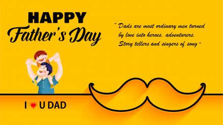Use Fathers Day PPT Presentation Slide Template Design