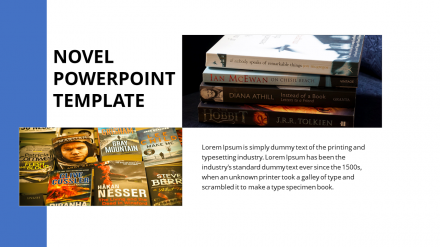 Simple Novel PowerPoint Template Presentation Design