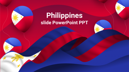 Creative Flag Model Philippines Slide PowerPoint PPT