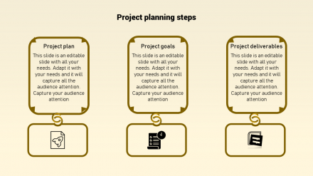 Free - Beautiful Designed Project Planning PPT Diagram Now-3 Node