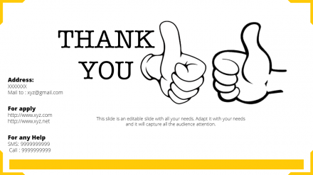 Free - Modern Thank You PowerPoint Slide Template