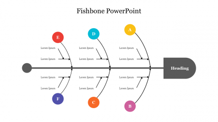 Multi Color Fishbone PowerPoint Presentation Slide