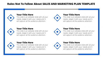 Free - A Six Noded Sales And Marketing Plan Template