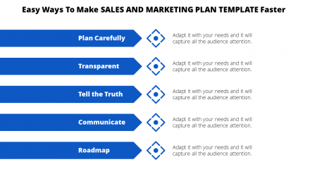 Free - Arrows Model Sales And Marketing Plan Template