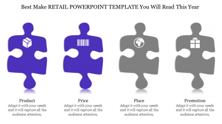 Puzzle Shaped Retail PowerPoint Template 