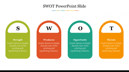 Editable SWOT PowerPoint Slide For Presentation