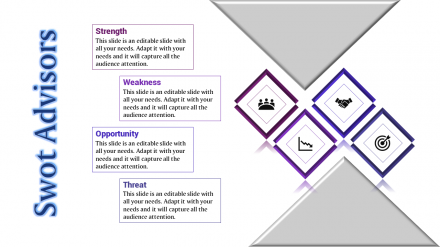 Free - Stunning SWOT PowerPoint Slide Template Design Themes