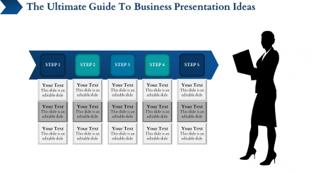 Free - Get Business Presentation Ideas Slide Template Design