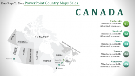 Shop Now-PowerPoint Country Maps With Five Node