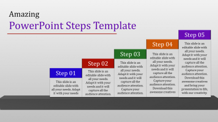 Free - Get Affordable PowerPoint Steps Template Themes Design