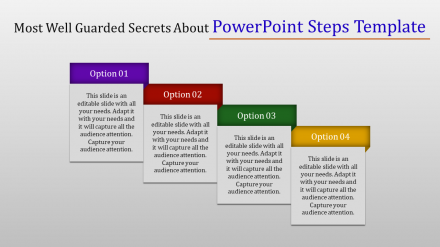 Free - Solemn-Looking PowerPoint Steps Template For Presentation