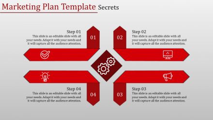 Free - Infographic Marketing Plan Template Presentation Slide