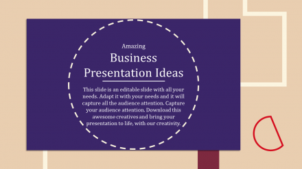 Free -  Business Presentation Ideas With Innovative Model